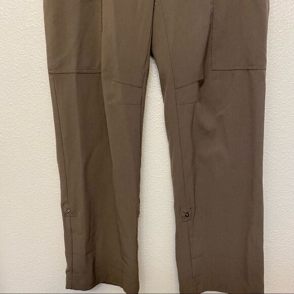 Chicos tan brown khaki chino Utility style pants with zippers -size 1/M/8 - Picture 4 of 11